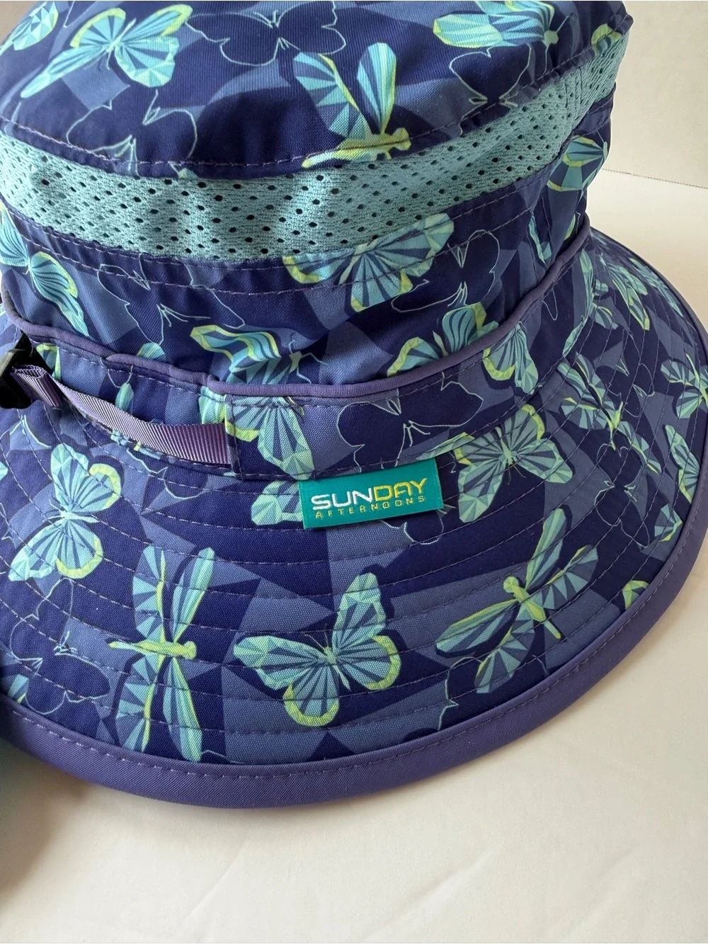 Sunday Afternoons Kids Navy/Purple/Teal Butterfly Sun Bucket Hat